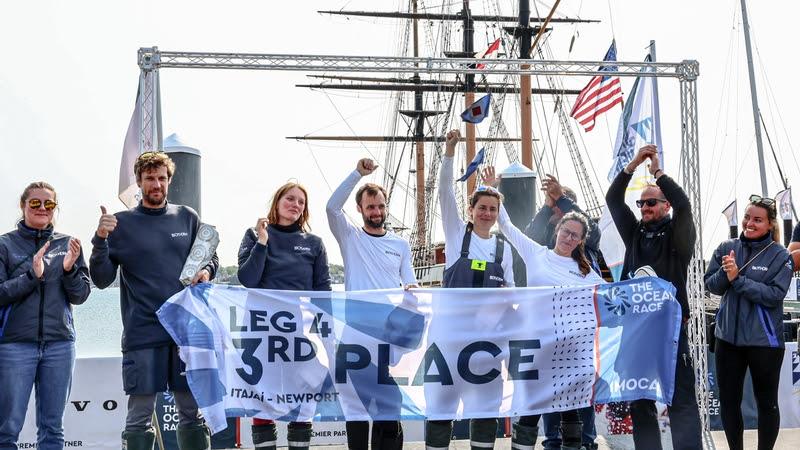 The Ocean Race 2022-23 - 11 May 2023. Leg 4 arrivals in Newport. Biotherm celebrates third qualified arriving to Newport after 17 days of racing photo copyright Sailing Energy / The Ocean Race taken at  and featuring the IMOCA class