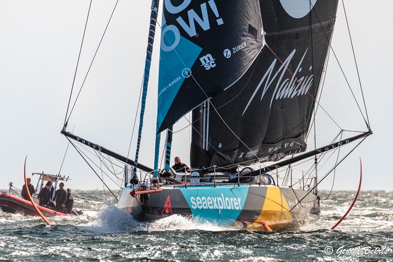 The Ocean Race 2022-23 Leg 4 finish in Newport, Rhode Island, USA photo copyright George Bekris / www.georgebekris.com taken at  and featuring the IMOCA class