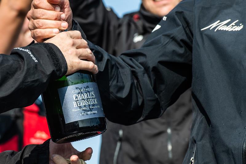 The Ocean Race 2022-23 - 10 May 2023. Leg 4 arrivals in Newport. Team Malizia, second qualified for Leg 4. Arrival : 10/05/2023 19:13:22 UTC Race time : 17d 02h 58min 22s Gap to first : 31min 41s10 May 2023 - photo © Sailing Energy / The Ocean Race