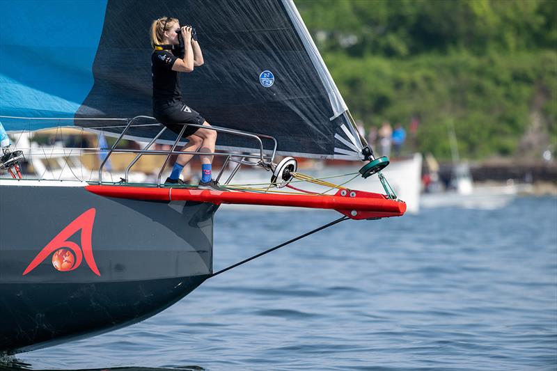 Co-skipper Rosalin Kuiper during the Leg 5 Start in Newport - photo © Ricardo Pinto / Team Malizia