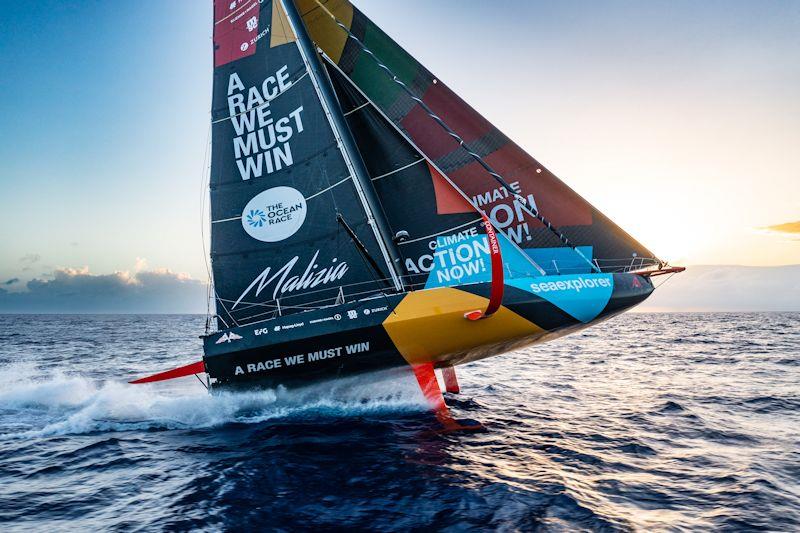 Team Malizia barely touching the water photo copyright Antoine Auriol / Team Malizia taken at  and featuring the IMOCA class