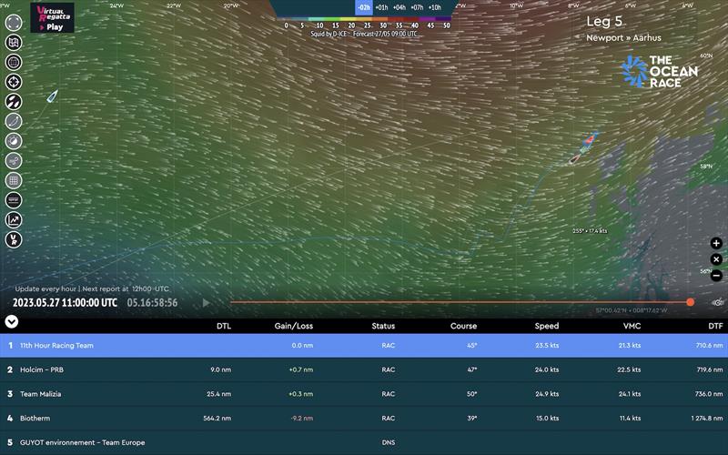 Race tracker - 27/05/2023 11:00 UTC - photo © The Ocean Race