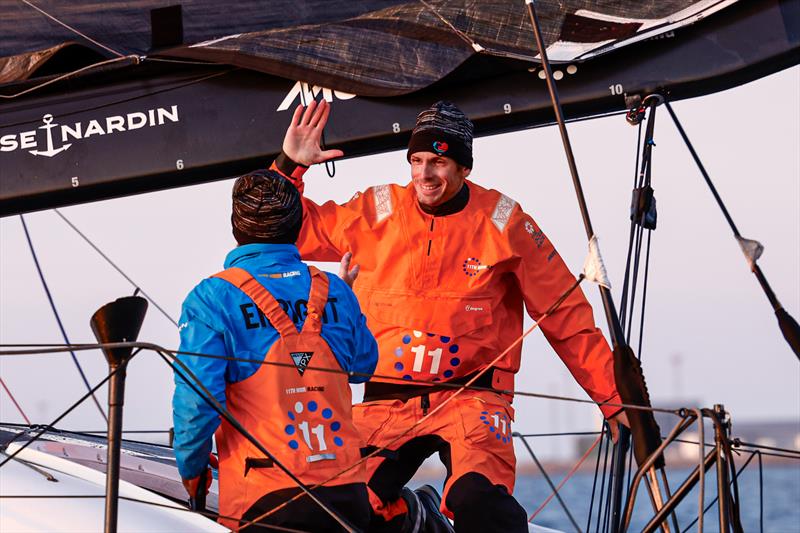 11HRT have crossed the finish line to win Leg 5 and become the new leader in the overall standings photo copyright Sailing Energy / The Ocean Race taken at Sailing Aarhus and featuring the IMOCA class