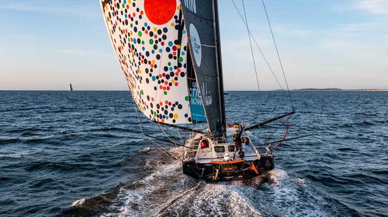 The Ocean Race 2022-23 - 29 May , Leg 5, Day 7 onboard Team Malizia. OBR Antoine Auriol, aka Fly-Captain, at the stern of the boat photo copyright Antoine Auriol / Team Malizia / The Ocean Race taken at Sailing Aarhus and featuring the IMOCA class