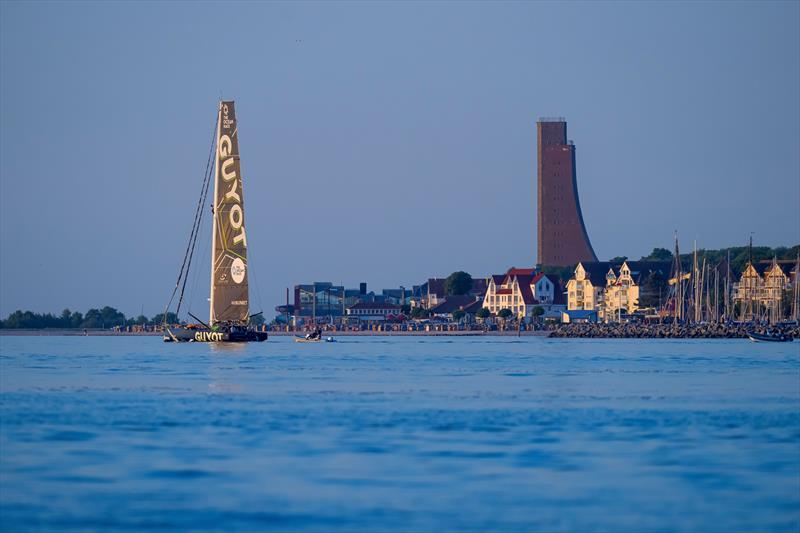 The yacht was transferred from Kiel to Aarhus overnight in calm winds photo copyright Sascha Klahn taken at  and featuring the IMOCA class