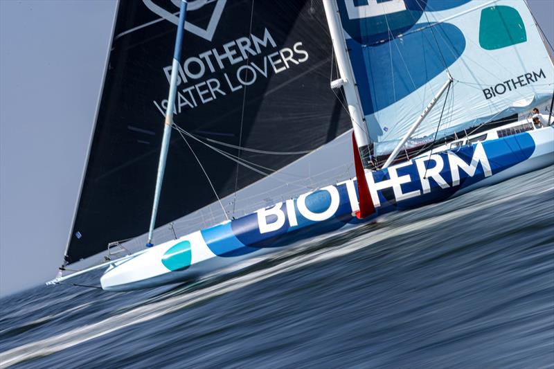 The Ocean Race 2022-23 - 11 June 2023. Biotherm crossing fourth the finish line in The Hague. Arrival : 11/06/2023 11:17:21 UTC Race time : 2d 19h 02min 21s - photo © Sailing Energy / The Ocean Race