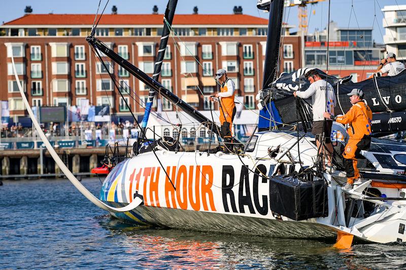 The Ocean Race 2022-23 - 15 June 2023. Leg 7 start. GUYOT environnement - Team Europe did not keep clear of 11th Hour Racing Team and there was a collision and damage on the boats photo copyright Sailing Energy / The Ocean Race taken at  and featuring the IMOCA class