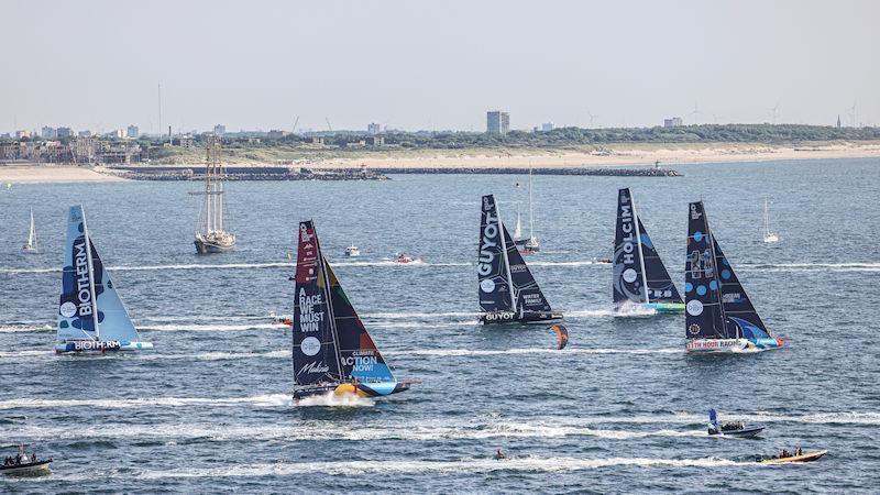 The Ocean Race 2022-23 - 15 June 2023. Leg 7 start photo copyright Sailing Energy / The Ocean Race taken at  and featuring the IMOCA class
