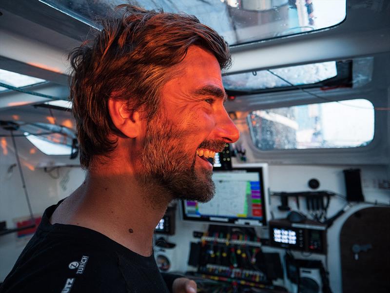 Skipper Boris Herrmann in the cockpit of Malizia - Seaexplorer - The Ocean Race - photo © Antoine Auriol / Team Malizia