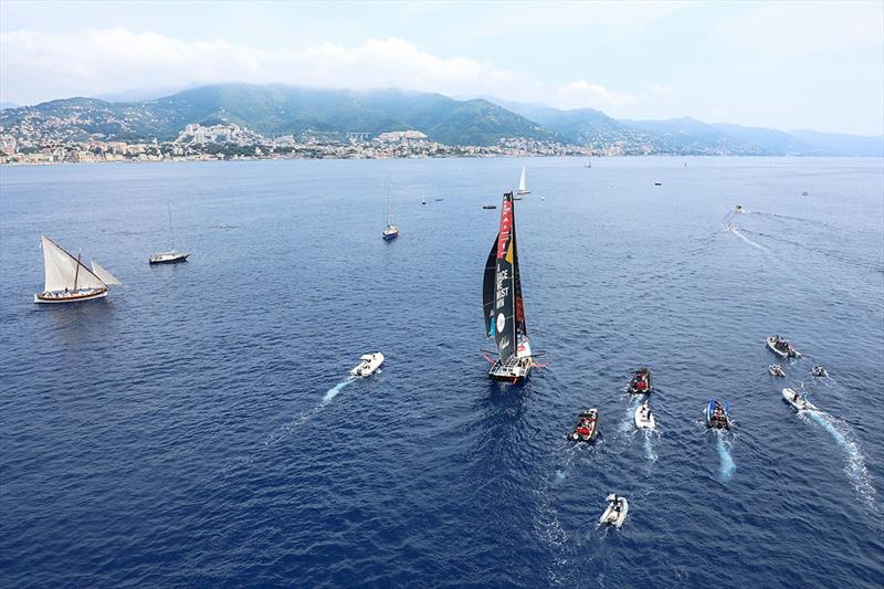 Malizia - Seaexplorer, winning IMOCA into Genova - The Ocean Race 2022-23 - photo © Sailing Energy / The Ocean Race