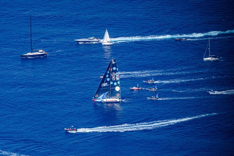 The Ocean Race VO65 Sprint Cup 2022-23 - 1 July 2023. Aerial view IMOCA In-Port Race in Genova - photo © Sailing Energy / The Ocean Race