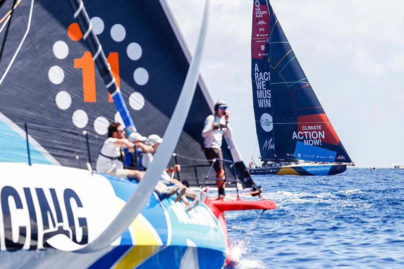 11th Hour Racing Team and Team Malizia, respectively on the first and second step of the In-Port Series podium photo copyright Sailing Energy / The Ocean Race taken at  and featuring the IMOCA class