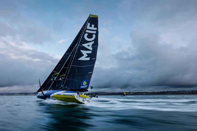 MACIF Santé Prévoyance speeds towards her Rolex Fastnet Race monohull line honours victory - photo © Paul Wyeth / www.pwpictures.com