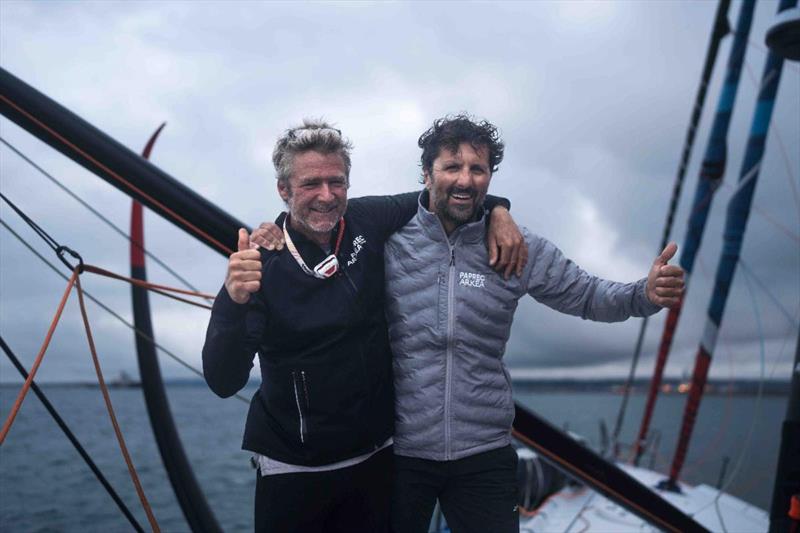 2023 Rolex Fastnet Race - Yoann Richomme (right) and Yann Eliès on Paprec Arkéa - photo © Theo Dolivet-David @ Polaryse