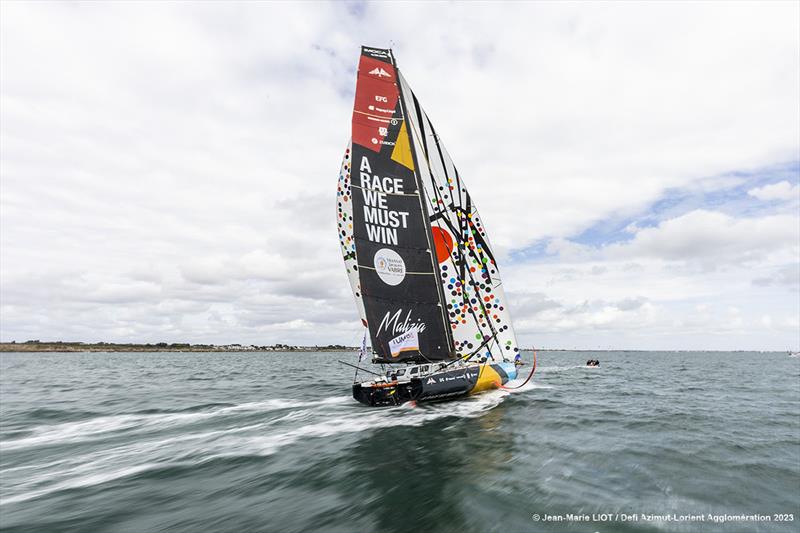 Malizia - Seaexplorer sailing under spinnaker in the last hours of racing - photo © Jean-Marie Liot / Défi Azimut - Lorient Agglomération