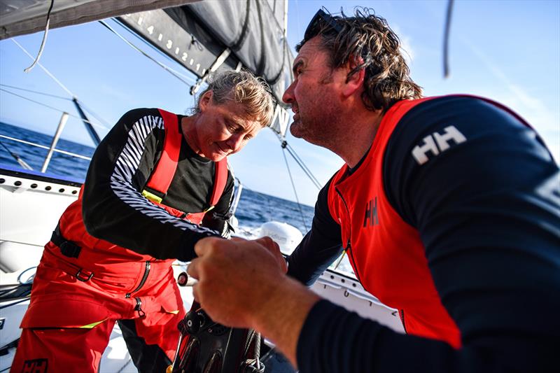 IMOCA Medallia, skippers Pip Hare and Nick Bubb are portraited before the Transat Jacques Vabre, in Poole, Great Britain - photo © James Tomlinson