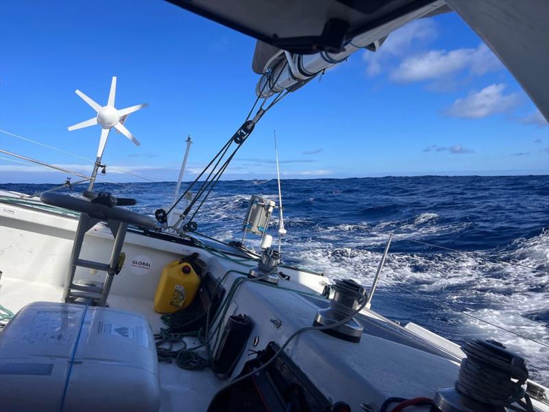 Sailing west of Gibraltar - Global Solo Challenge 2023 photo copyright Ronnie Simpson taken at  and featuring the IMOCA class