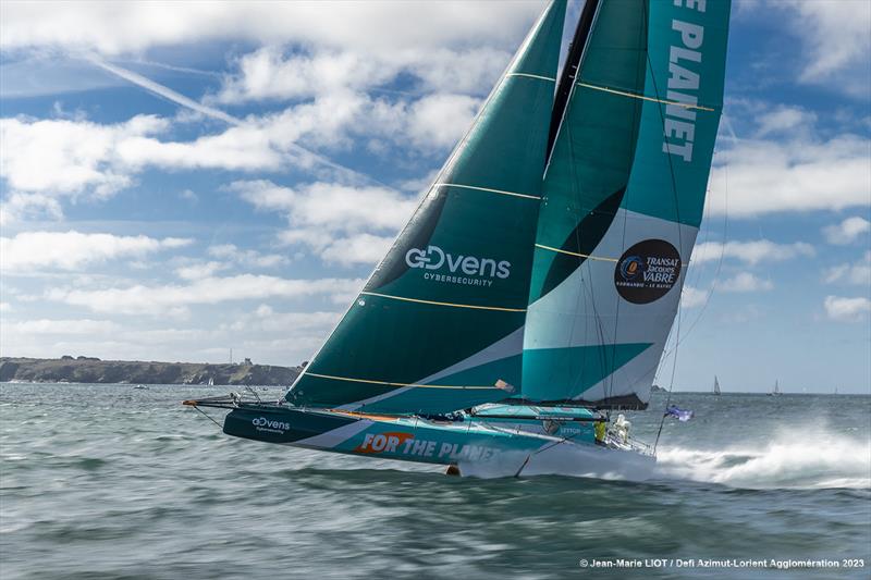 Antoine Koch is holding third place on board For The Planet - Transat Jacques Vabre 2023 photo copyright Jean-Marie Liot / Défi Azimut taken at  and featuring the IMOCA class