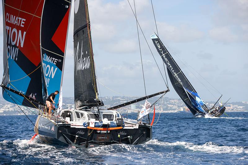 Malizia- Seaexplorer fought an intense battle until the finish line against Teamwork.net, arriving only 1 minute and 5 seconds later - Transat Jacques Vabre 2023 - photo © Jean-Marie Liot / Alea