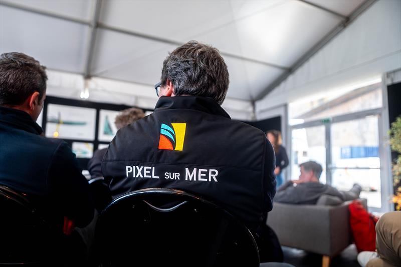 A meeting at The Transat CIC race village photo copyright Adrien Nivet / polaRYSE / IMOCA taken at  and featuring the IMOCA class