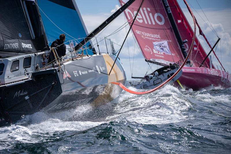 Boris Herrmann onboard Malizia - Seaexplorer at the start of the Transat CIC  - photo © Marie Lefloch / Team Malizia