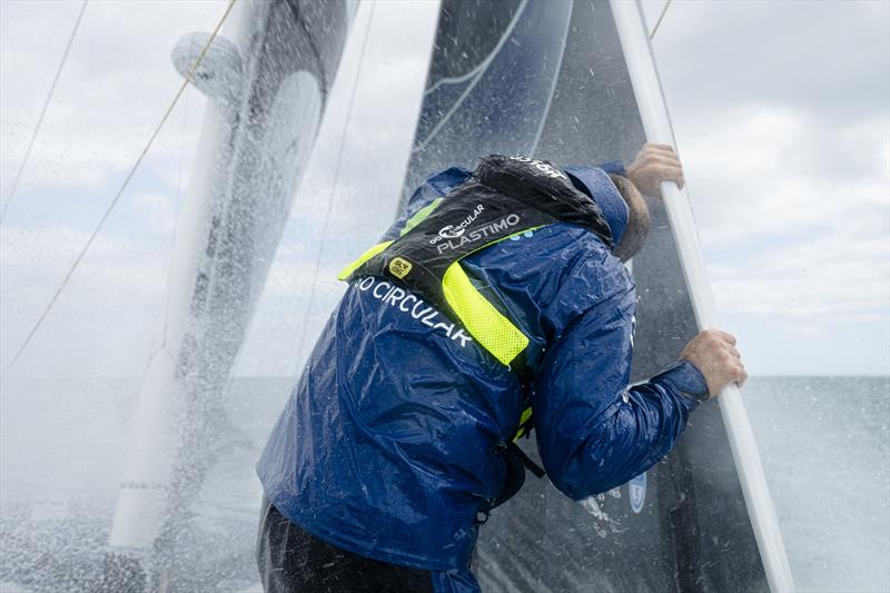 Nicolas Lunven aboard Holcim-PRB photo copyright Julien Champolion - polaRYSE / Holcim-PRB taken at  and featuring the IMOCA class