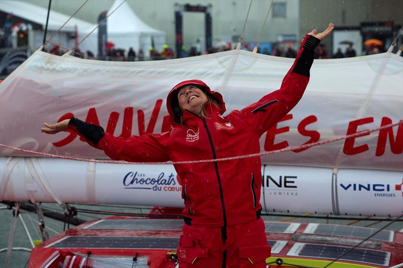 Sam Davies on Initiatives-Coeur finishes 3rd in the 15th edition of The Transat CIC - photo © Arnaud Pilpré