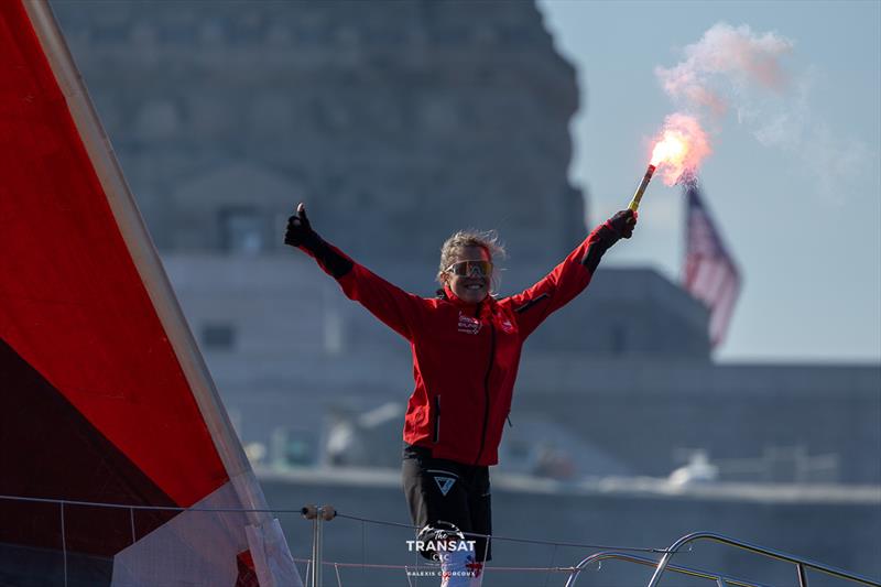 Sam Davies on Initiatives-Coeur finishes 3rd in the 15th edition of The Transat CIC - photo © Alexis Courcoux / The Transat CIC