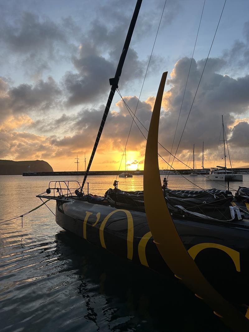 Clarisse Crémer resumes The Transat CIC after a 5-day technical stopover in Horta photo copyright L'Occitane Sailing Team taken at  and featuring the IMOCA class