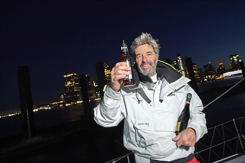 The Transat CIC: Belgium's Denis Van Weynbergh (D'Ieteren Group) arrives in New York photo copyright Arnaud Pilpré / OC Sport Pen Duick taken at  and featuring the IMOCA class