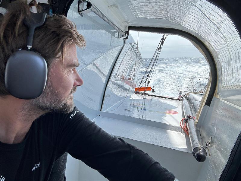 Boris Herrmann onboard Malizia - Seaexplorer during the New York Vendée race - photo © Boris Herrmann / Team Malizia