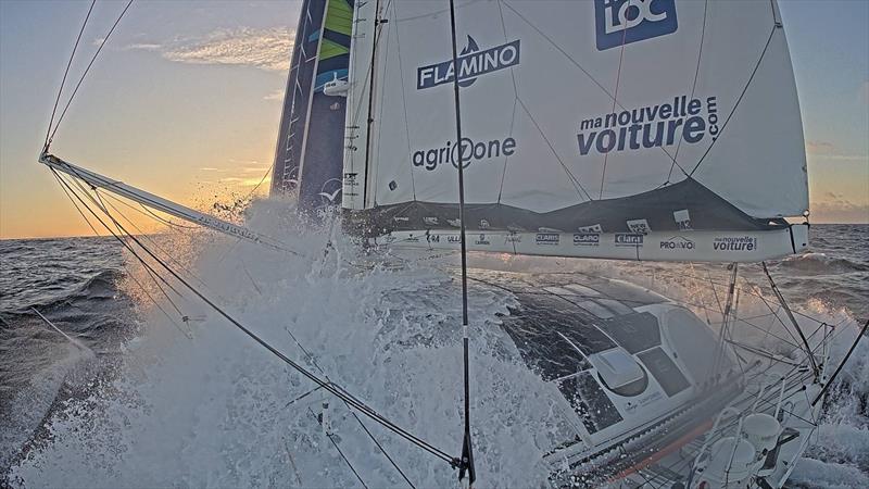 Sebastien Simon - Group Dubreil - Vendee Globe - Day 2 - IMOCA60 - November 11, 2024 - photo © Sebastien Simon