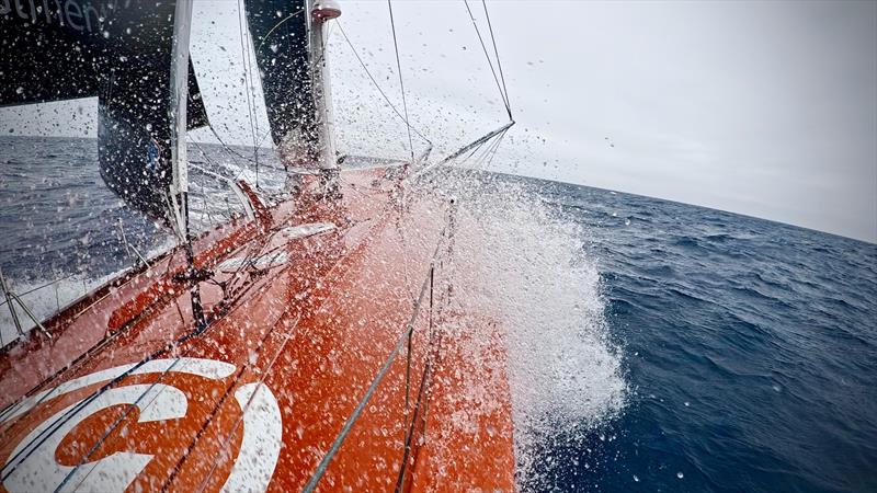 Photo sent from the boat Singchain Team Haikou during the Vendée Globe sailing race photo copyright Jingkun Xu #VG2024 taken at  and featuring the IMOCA class