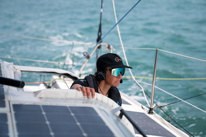 Team Malizia Co-skipper Francesca Clapcich onboard Malizia - Seaexplorer at the start of the Course des Caps Boulogne sur Mer - Banque Populaire du Nord - photo © Flore Hartout | Team Malizia