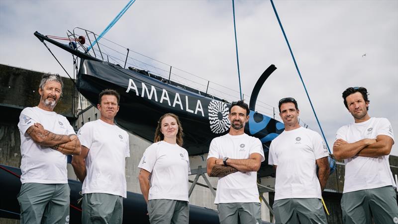 Launch of the IMOCA AMAALA, formerly HUBLOT, in the presence of skipper Alan Roura and his entire team at the Lorient La Base port - photo © Jean-Louis Carli / Aléa
