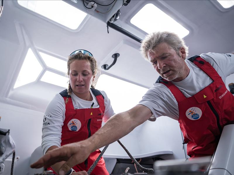 Elodie Bonafous and Yann Elies in the Rolex Fastnet Race - photo © Romain Marie