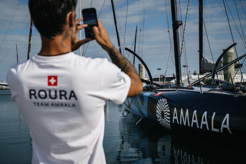 Launch of the IMOCA AMAALA, formerly HUBLOT, in the presence of her skipper Alan Roura and the entire team at the port of Lorient La Base photo copyright Team AMAALA taken at  and featuring the IMOCA class