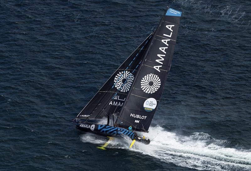 Team AMAALA, skippered by Alan Roura at the start of The Ocean Race Europe in Kiel, Germany - photo © Lloyd Images / The Ocean Race Europe 2025