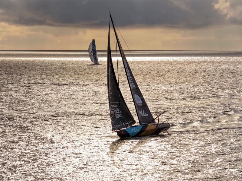 Malizia - Seaexplorer earlier today as she arrived in Portsmouth during Leg 1 of The Ocean Race Europe 2025 - photo © Jean Louis Carli / The Ocean Race Europe