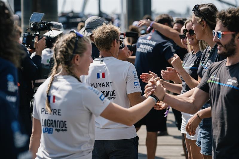 Dock out at the start of the Leg 2 of the Ocean Race Europe in Portsmouth, UK on August 17 - photo © Jean Louis Carli / The Ocean Race Europe 2025