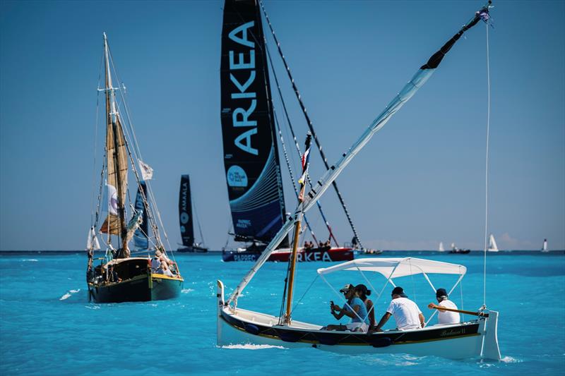 Parade of the Imoca followed by Pointus (Regional fishing boat) before the Leg 4 of The Ocean Race Europe in Nice, France - photo © Vincent Curutchet / The Ocean Race Europe 2025