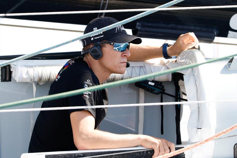 Team Malizia leaving Genova - Navigator Will Harris - photo © Jean-Louis Carli / The Ocean Race Europe