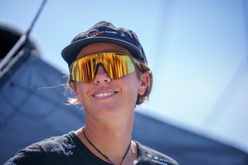 Team Malizia leaving Genova - Co-skipper Francesca Clapcich - photo © Jean-Louis Carli / The Ocean Race Europe