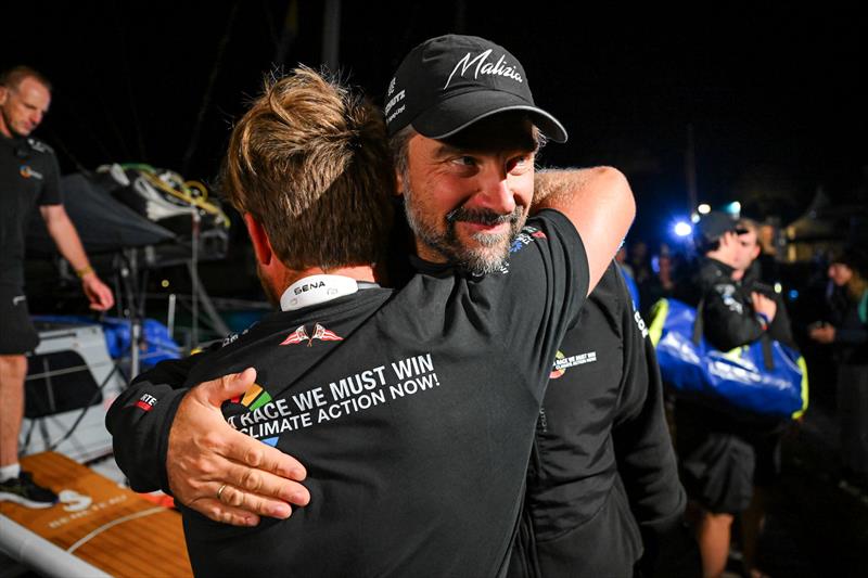 The Ocean Race Europe Leg 5 Finish - Boris Herrmann reunited with his shore crew - photo © Vincent Curutchet | The Ocean Race Europe 2025