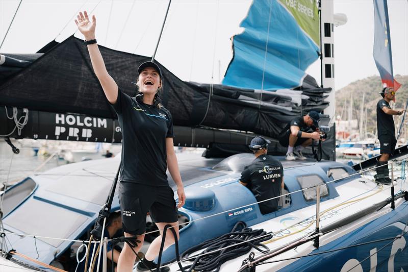 Rosalin Kuiper, skipper of Team Holcim - PRB, during Dock-out for the start of Leg 3 of The Ocean Race Europe - photo © Vincent Curutchet / The Ocean Race Europe