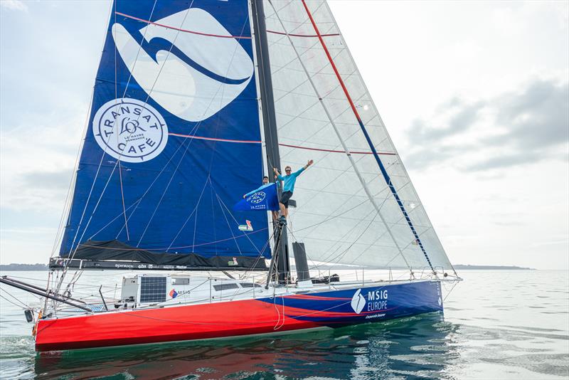 Conrad Colman and Mathieu Blanchard - MSIG Europe - Aotearoa Ocean Racing - pre-race - Transat Café L'OR 2025 - October 2025 - photo © Aotearoa Ocean Racing