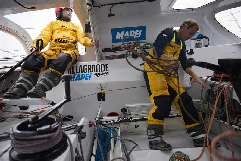 Allagrande MAPEI - Transat Café l'OR photo copyright Anne Beaugé / Allagrande MAPEI taken at  and featuring the IMOCA class