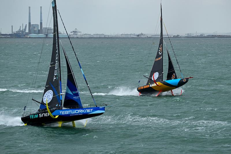 Team SNEF and 11th Hour Racing during the Transat Café L'or Le Havre Normandie 2025 - photo © Vincent Curutchet / Alea