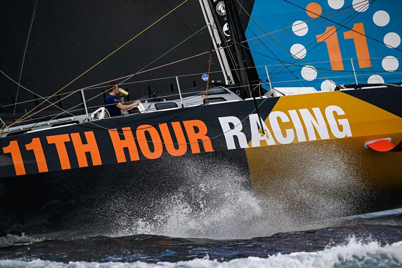 Francesca Clapcich and William Harris on 11th Hour Racing finish 2nd in the IMOCA division of the Transat Café L'OR 2025 - photo © Jean-Louis Carli / Alea