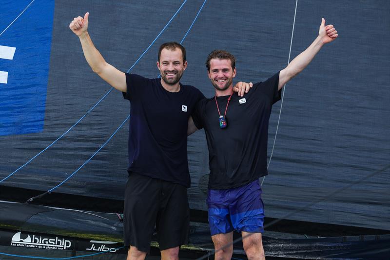 Sam Goodchild and Loïs Berrehar on Macif Santé Prévoyance finish 3rd in the IMOCA division of the Transat Café L'OR 2025 - photo © Jean-Marie Liot / Alea